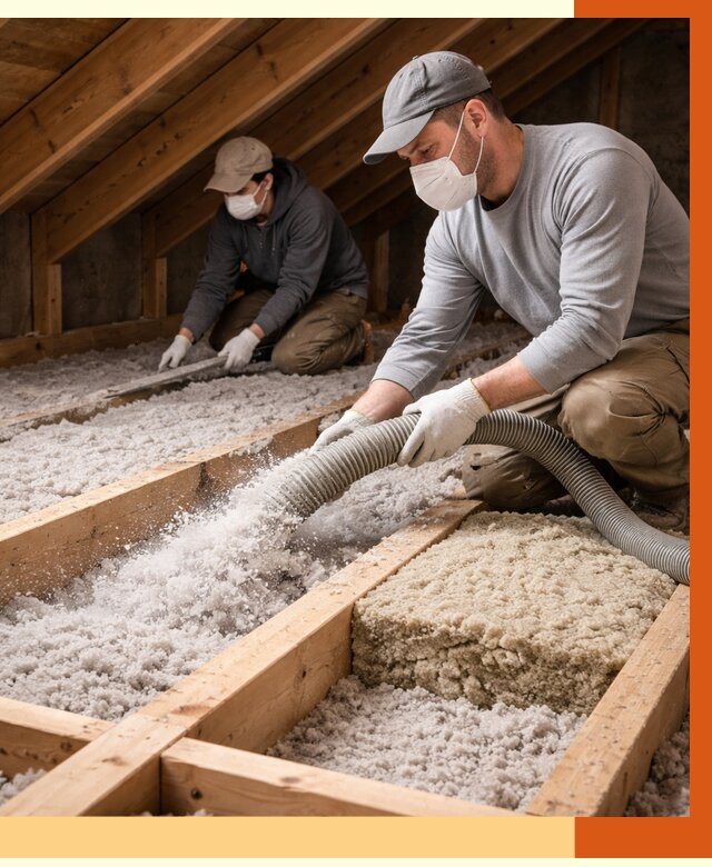 Заполнение полостей чердачного перекрытия в Ханты-Мансийске от 4594 руб. | ТепломастерХнт