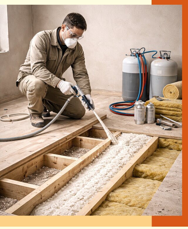 Заполнение полостей межэтажного перекрытия в Ханты-Мансийске от 4288 руб. | ТепломастерХнт