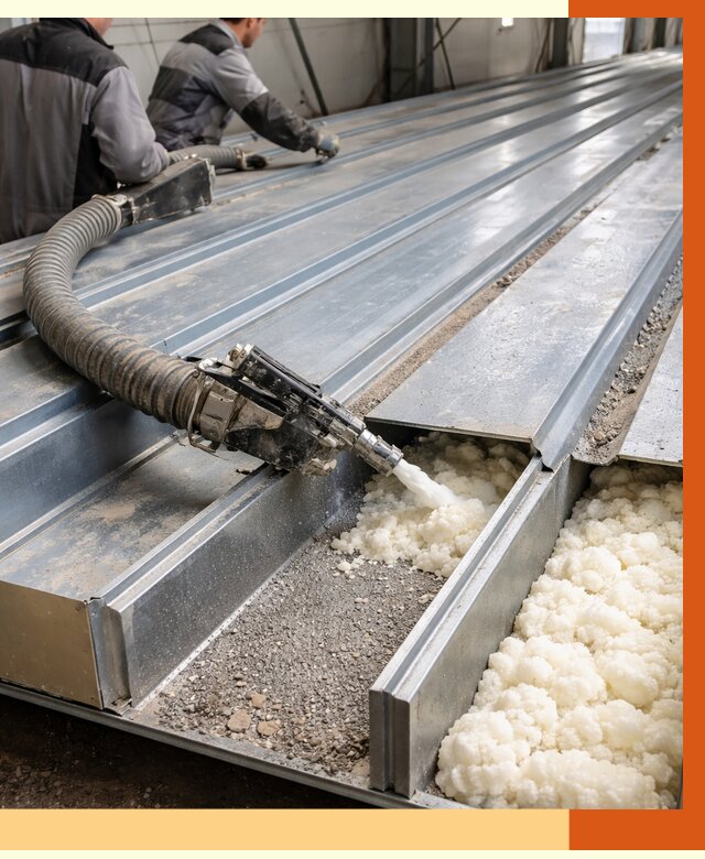 Заполнение пустот кровельных панелей в Ханты-Мансийске от 7350 руб. под ключ | ТепломастерХнт