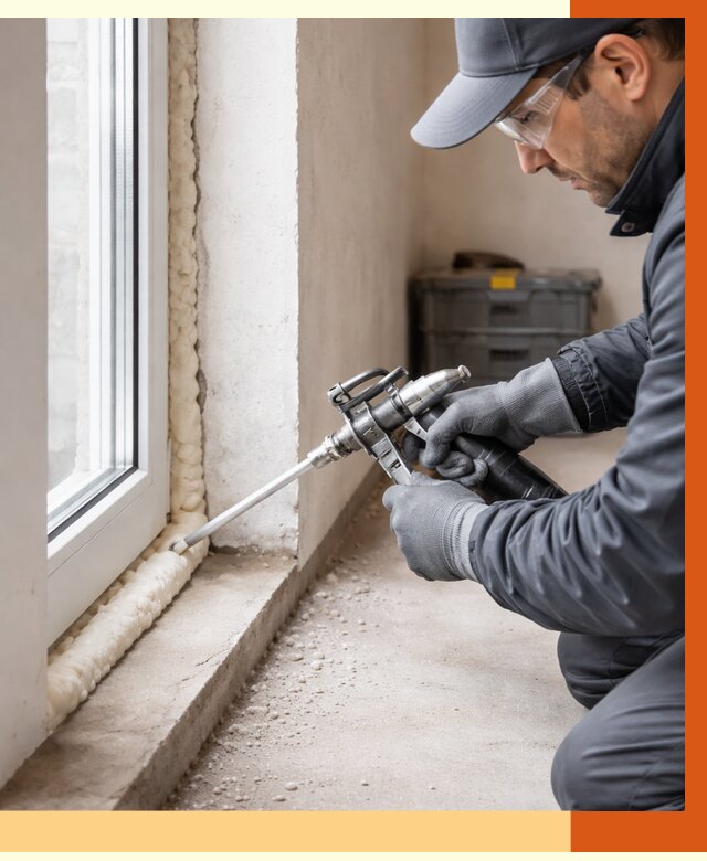 Герметизация стыков ППУ в Ханты-Мансийске от 1684 руб. за м2 — утепление примыканий под ключ | ТепломастерХнт