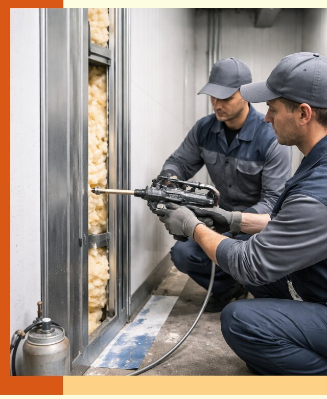 Заполнение пустот холодильных панелей в Ханты-Мансийске специализированной пеной