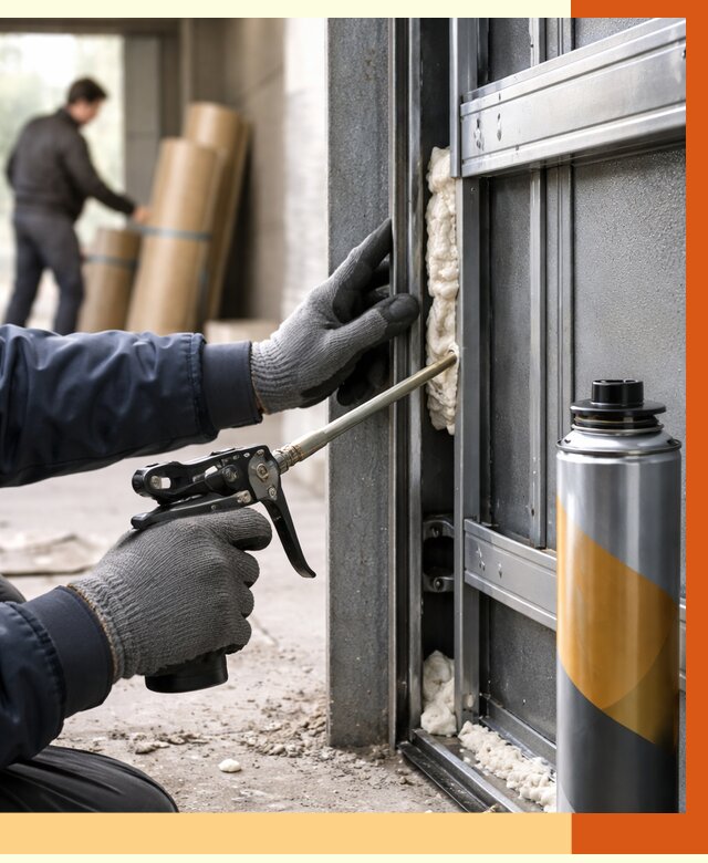 Заполнение пустот ворот в Ханты-Мансийске от 4594 руб. — заливка ППУ, утепление под ключ | ТепломастерХнт