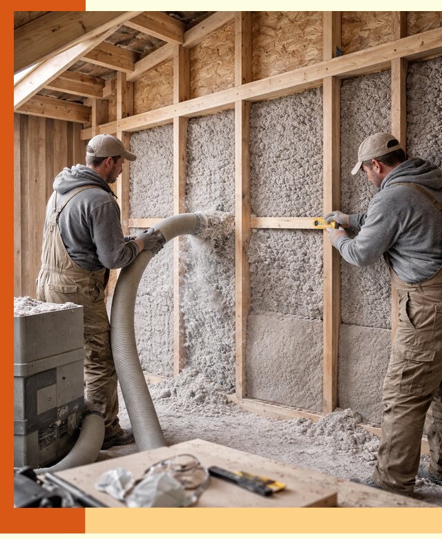 Утепление эковатой стен, потолков и перекрытий в Ханты-Мансийске