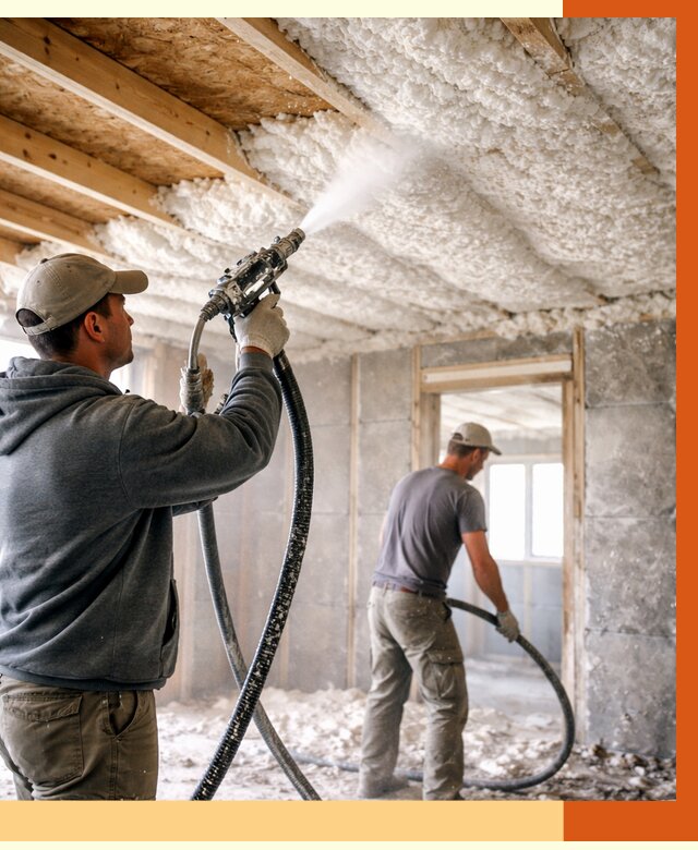 Утепление пеноизолом в Ханты-Мансийске от 1633 руб./м2 под ключ | ТепломастерХнт