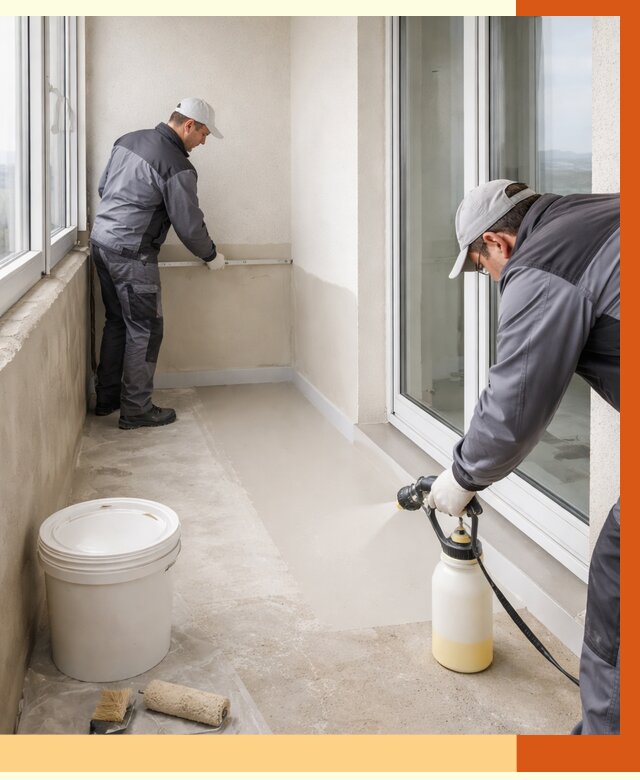 Утепление балкона жидкой теплоизоляцией в Ханты-Мансийске от 5870 руб./м2 | ТепломастерХнт