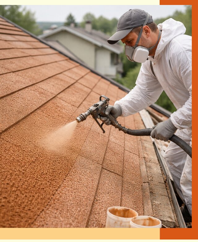 Утепление кровли жидкой пробкой в Ханты-Мансийске от 2756 руб./м² под ключ | ТепломастерХнт