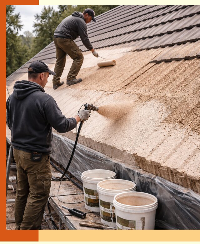 Утепление кровли жидкой пробкой в Ханты-Мансийске для домов и зданий