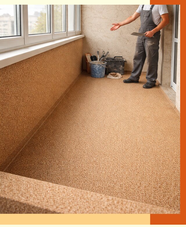 Утепление балкона жидкой пробкой в Ханты-Мансийске от 3726 руб/м² под ключ | ТепломастерХнт