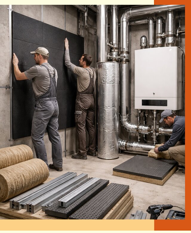 Шумоизоляция котельной в Ханты-Мансийске от 6636 руб. под ключ | Профессиональная звукоизоляция — ТепломастерХнт