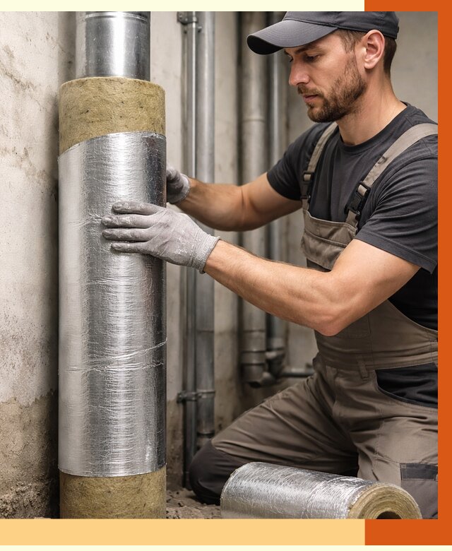 Шумоизоляция труб в Ханты-Мансийске от 1225 руб. — шумоподавление и звукоизоляция труб | ТепломастерХнт