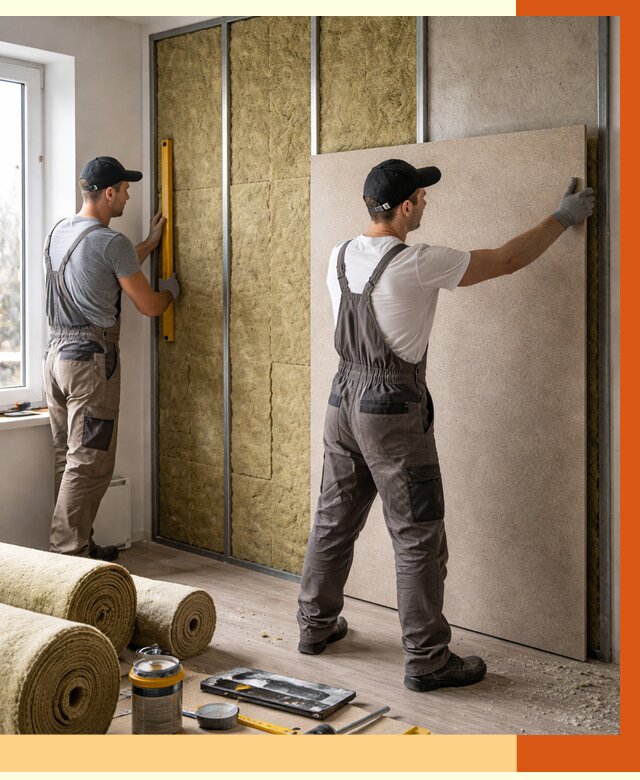 Шумоизоляция стен в Ханты-Мансийске от 4594 руб/м2 — звукоизоляция стен под ключ | ТепломастерХнт