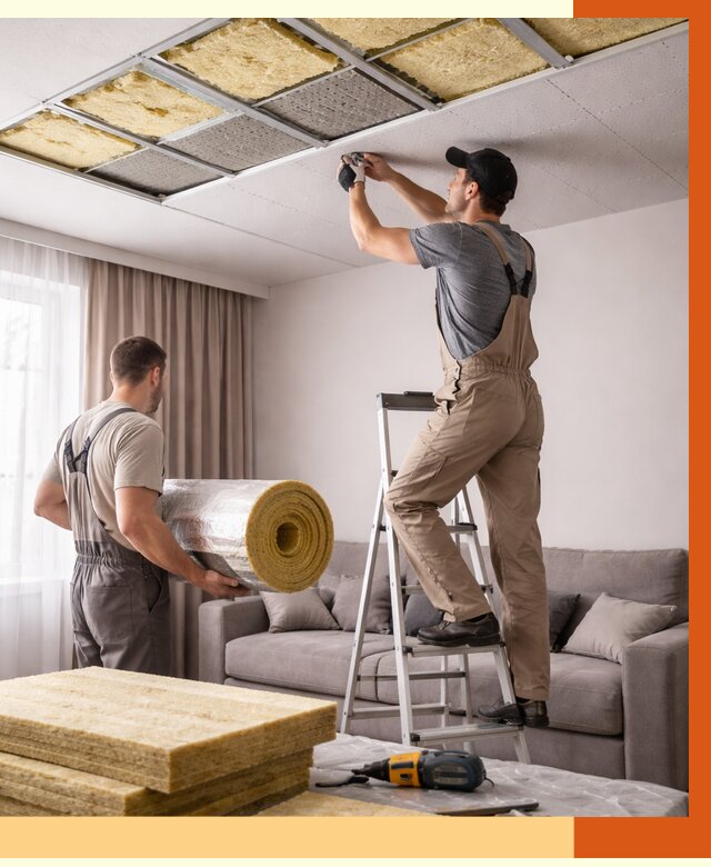 Шумоизоляция потолка в Ханты-Мансийске от 2297 руб. под ключ | Профессионально — ТепломастерХнт