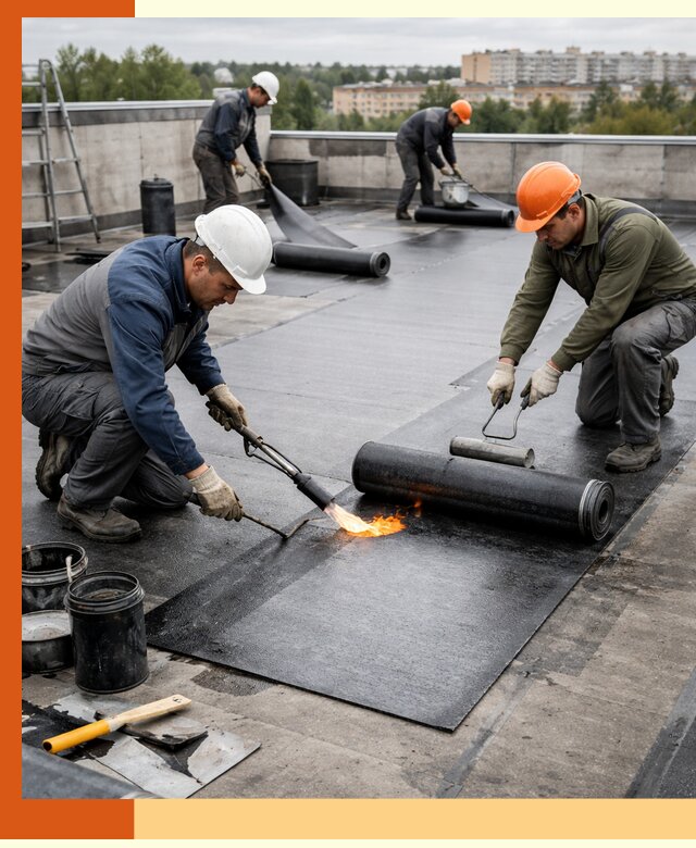 Профессиональная гидроизоляция плоской кровли в Ханты-Мансийске