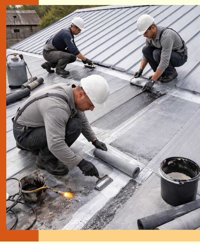 Гидроизоляция металлической кровли с гарантией в Ханты-Мансийске