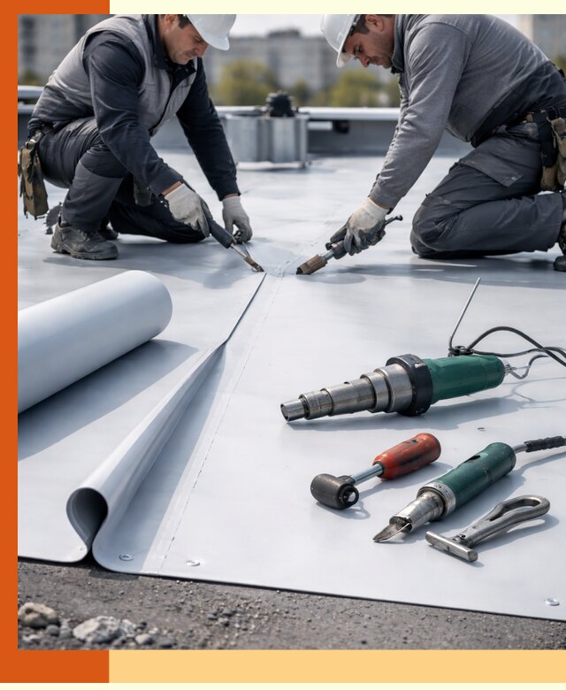 Гидроизоляция мембранной кровли в Ханты-Мансийске: монтаж и ремонт быстро