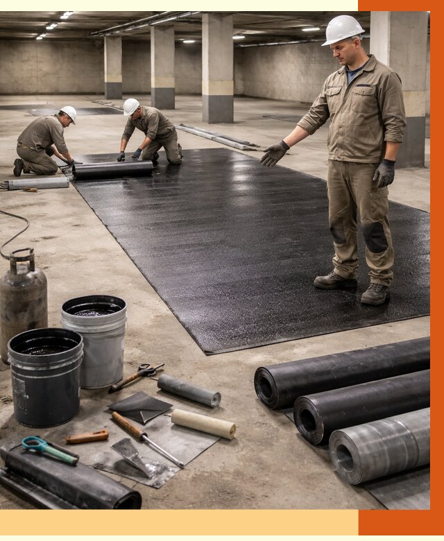 Гидроизоляция паркинга в Ханты-Мансийске от 1225 руб/м² — профессиональная защита | ТепломастерХнт