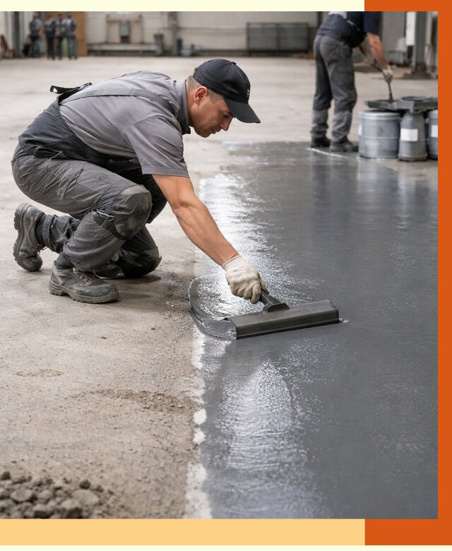 Гидроизоляция промышленного пола в Ханты-Мансийске от 1225 руб./м2 — ТепломастерХнт специалисты под ключ