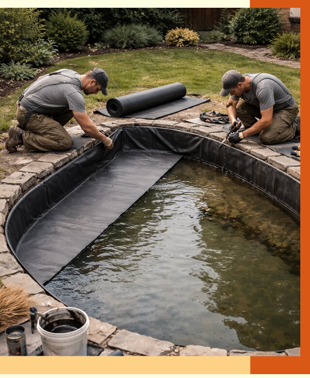 Гидроизоляция пруда в Ханты-Мансийске от 15314 руб. под ключ | ТепломастерХнт профессионально