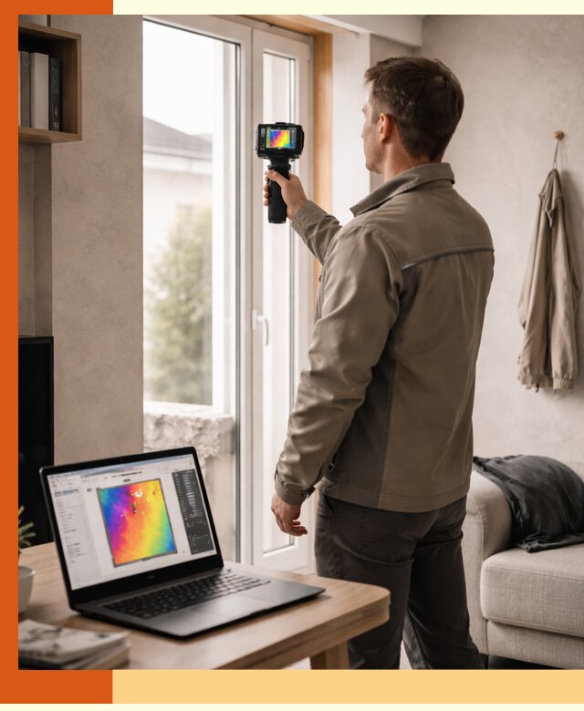 Тепловизионное обследование квартиры в Ханты-Мансийске для поиска утечек тепла