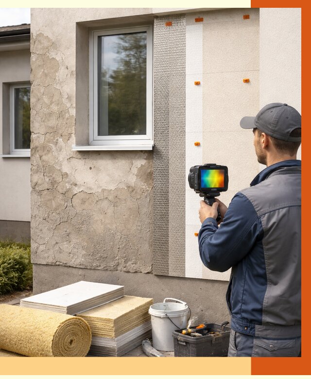 Тепловизионное обследование фасада в Ханты-Мансийске от 4594 руб. под ключ | ТепломастерХнт