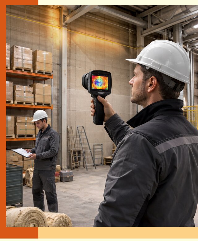 Тепловизионное обследование склада и выявление утечек в Ханты-Мансийске