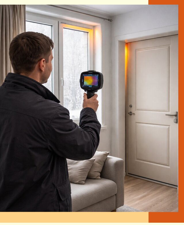 Тепловизионное обследование окон и дверей в Ханты-Мансийске от 4594 руб. | ТепломастерХнт