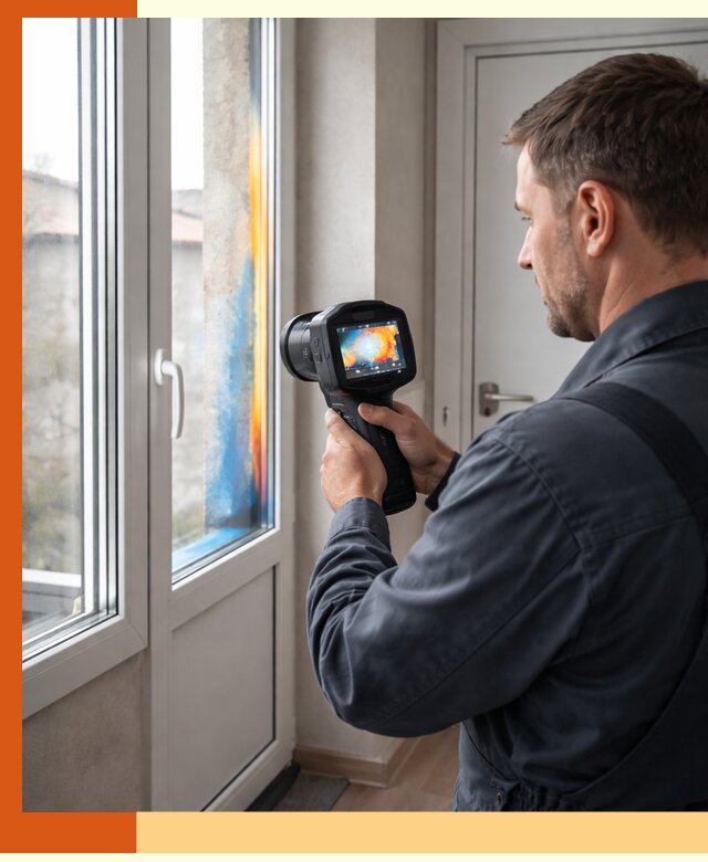 Тепловизионное обследование окон и дверей в Ханты-Мансийске