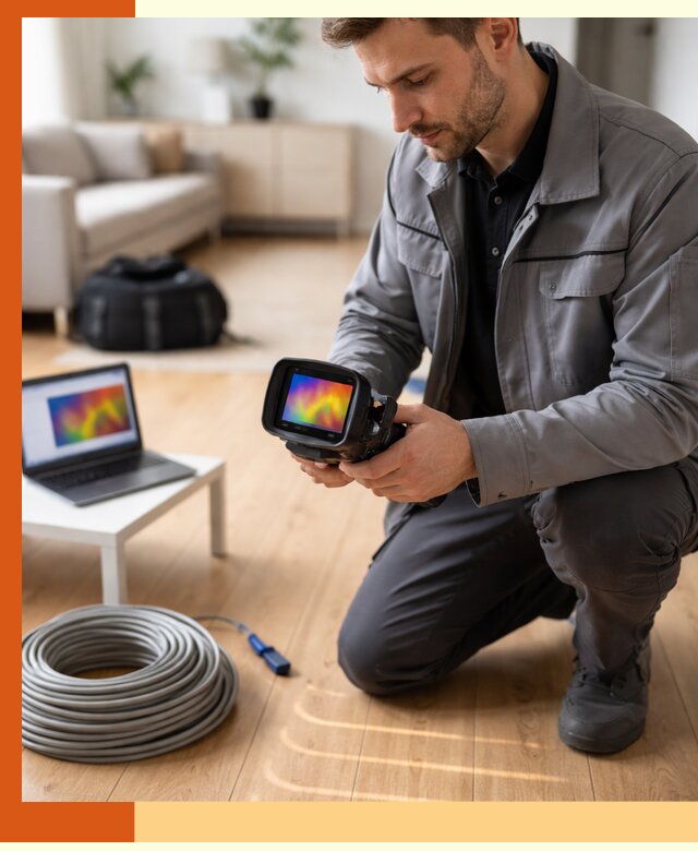 Тепловизионное обследование тёплого пола в Ханты-Мансийске для точной диагностики