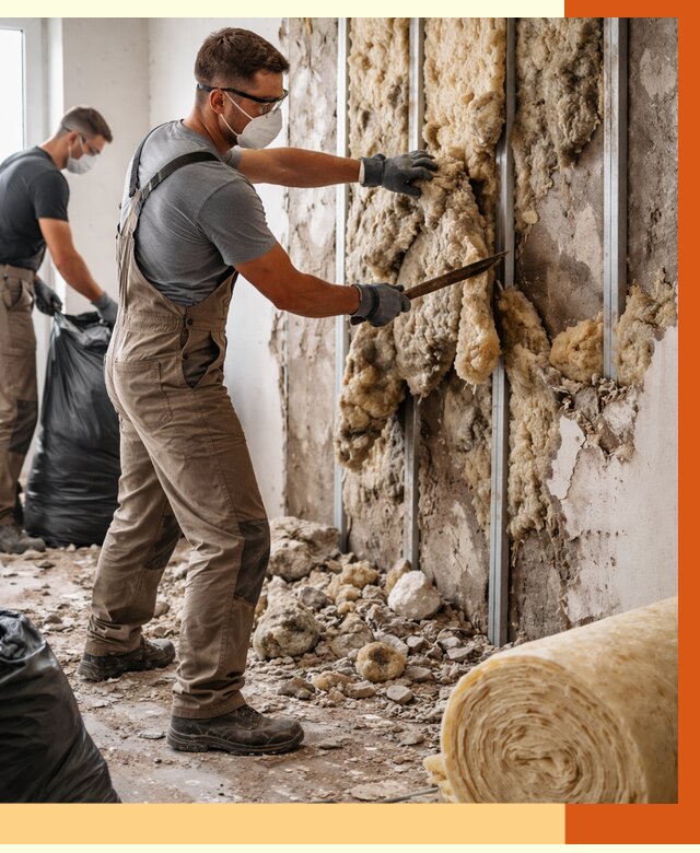 Демонтаж старого утеплителя в Ханты-Мансийске от 3573 руб. — работы под ключ | ТепломастерХнт