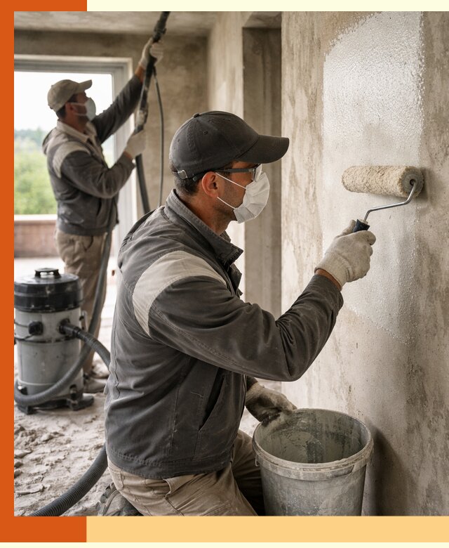 Подготовка поверхности под напыление утеплителя в Ханты-Мансийске