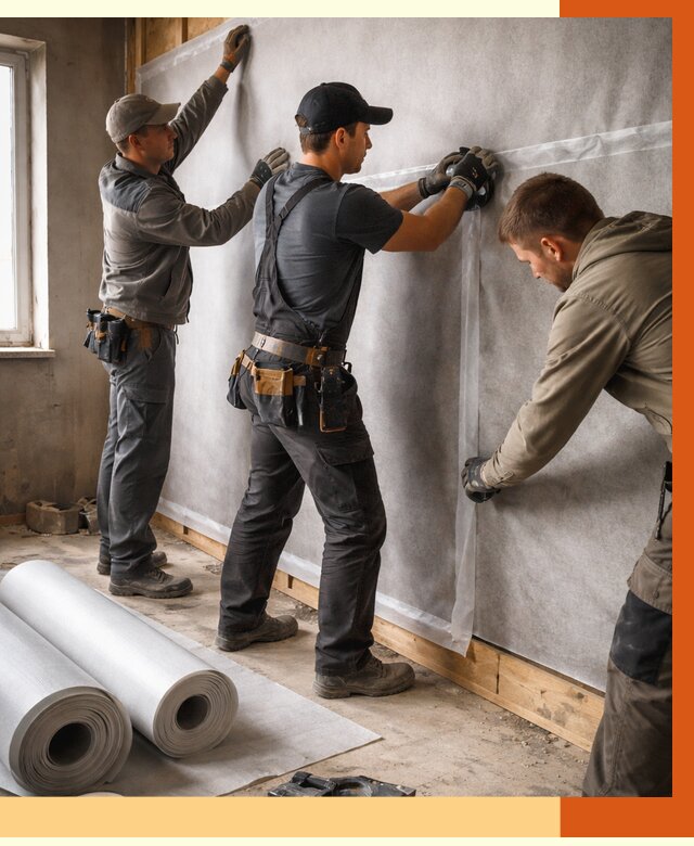 Монтаж ветроизоляции в Ханты-Мансийске от 4594 руб./м2 — профессионально | ТепломастерХнт