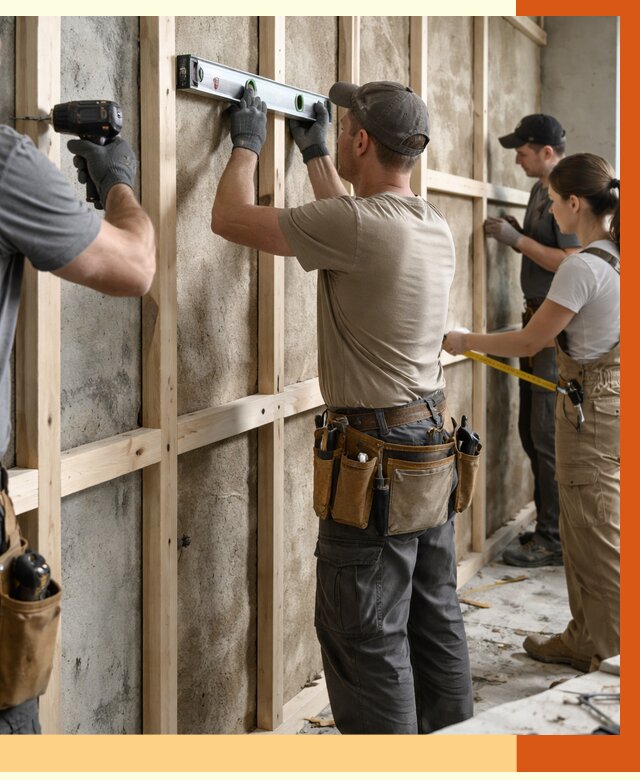 Монтаж обрешетки под утепление в Ханты-Мансийске от 1174 руб/м² | Заказать у ТепломастерХнт