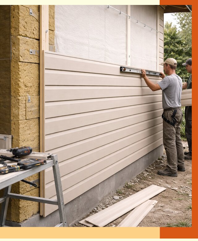 Монтаж сайдинга после утепления в Ханты-Мансийске от 1889 руб. — обшивка и облицовка | ТепломастерХнт